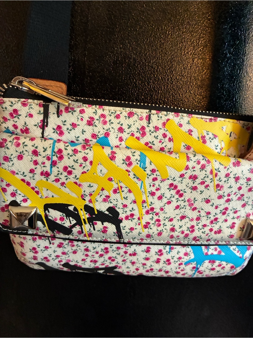 L.A.M.B. Gwen Stefani Ditzy Graffiti Crossbody Bag rare